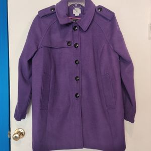 Worthington Purple Pea Coat Size 2x